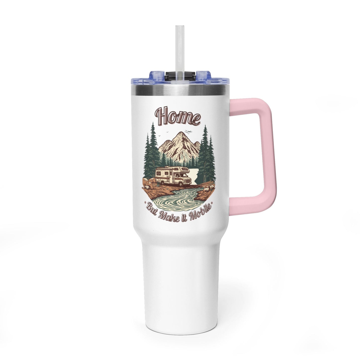 Home But Make It Mobile — Class C Motorhome 40oz Tumbler with Handle & Straw