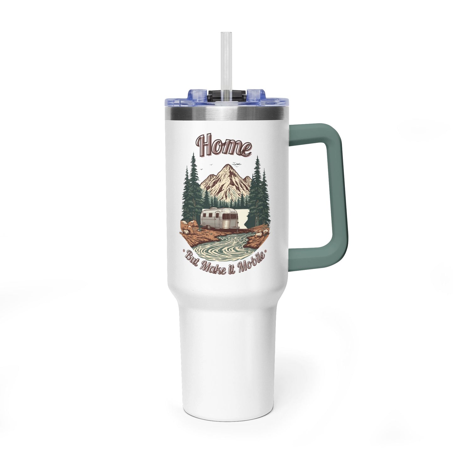 Home But Make It Mobile — Airstream 40oz Tumbler with Handle & Straw