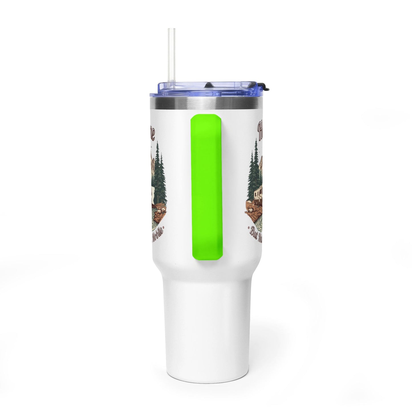 Home But Make It Mobile — Modern Class A Motorhome 40oz Tumbler with Handle & Straw