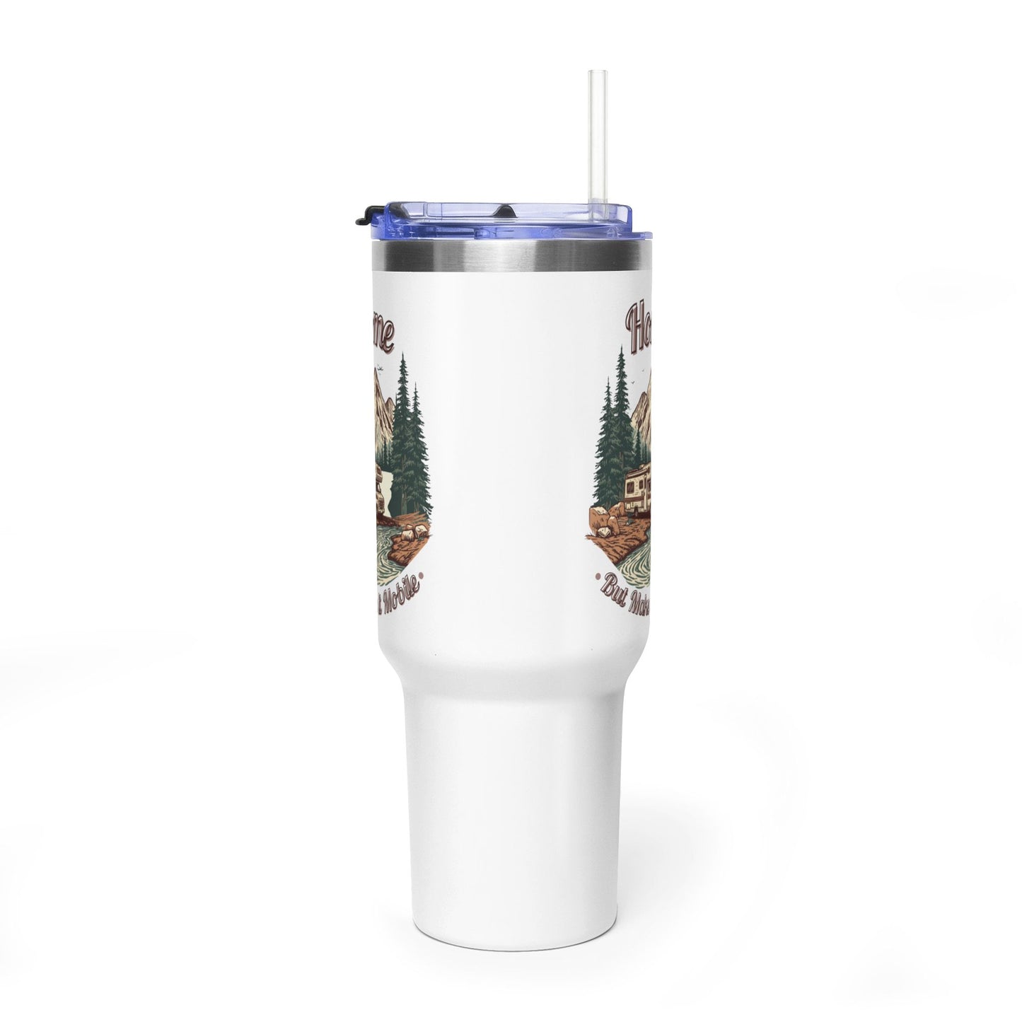 Home But Make It Mobile — Class C Motorhome 40oz Tumbler with Handle & Straw