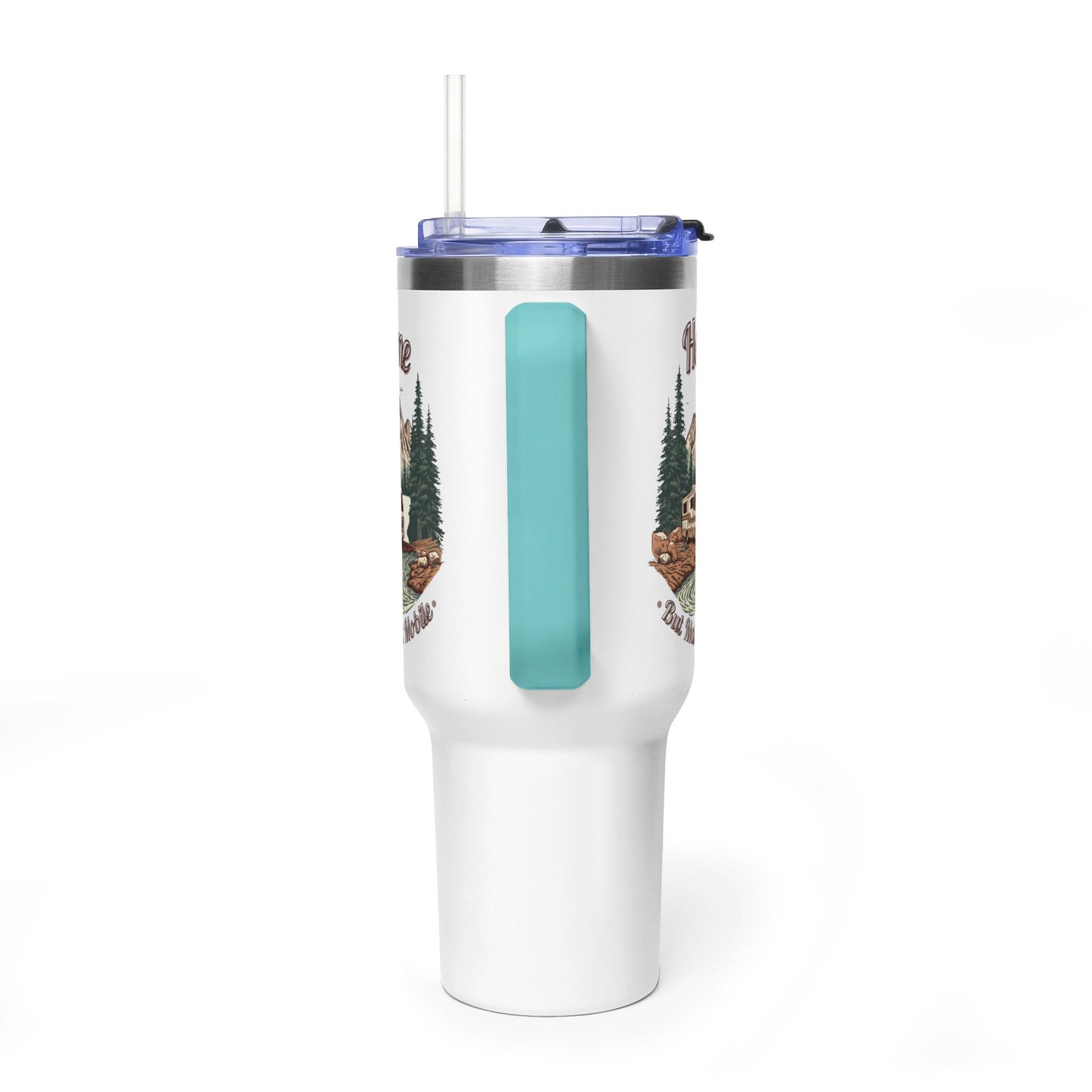 Home But Make It Mobile — Vintage Class A Motorhome 40oz Tumbler with Handle & Straw