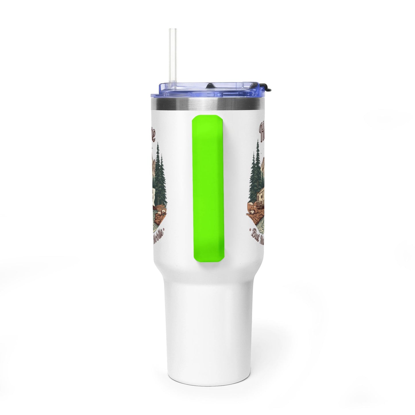 Home But Make It Mobile — 5th Wheel 40oz Tumbler with Handle & Straw