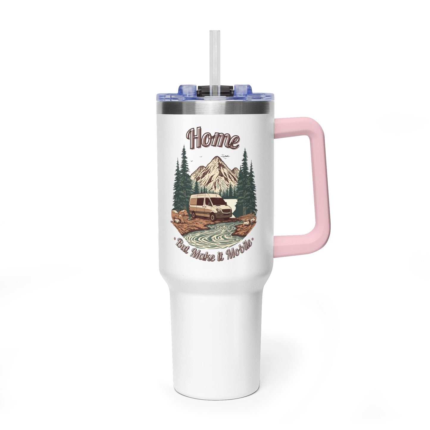 Home But Make It Mobile — Sprintervan 40oz Tumbler with Handle & Straw