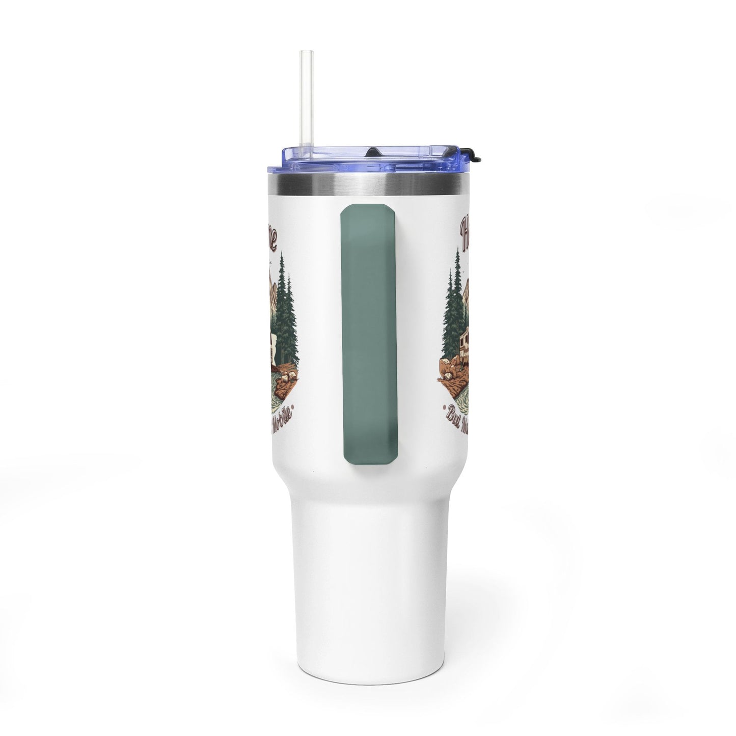 Home But Make It Mobile — Vintage Class A Motorhome 40oz Tumbler with Handle & Straw