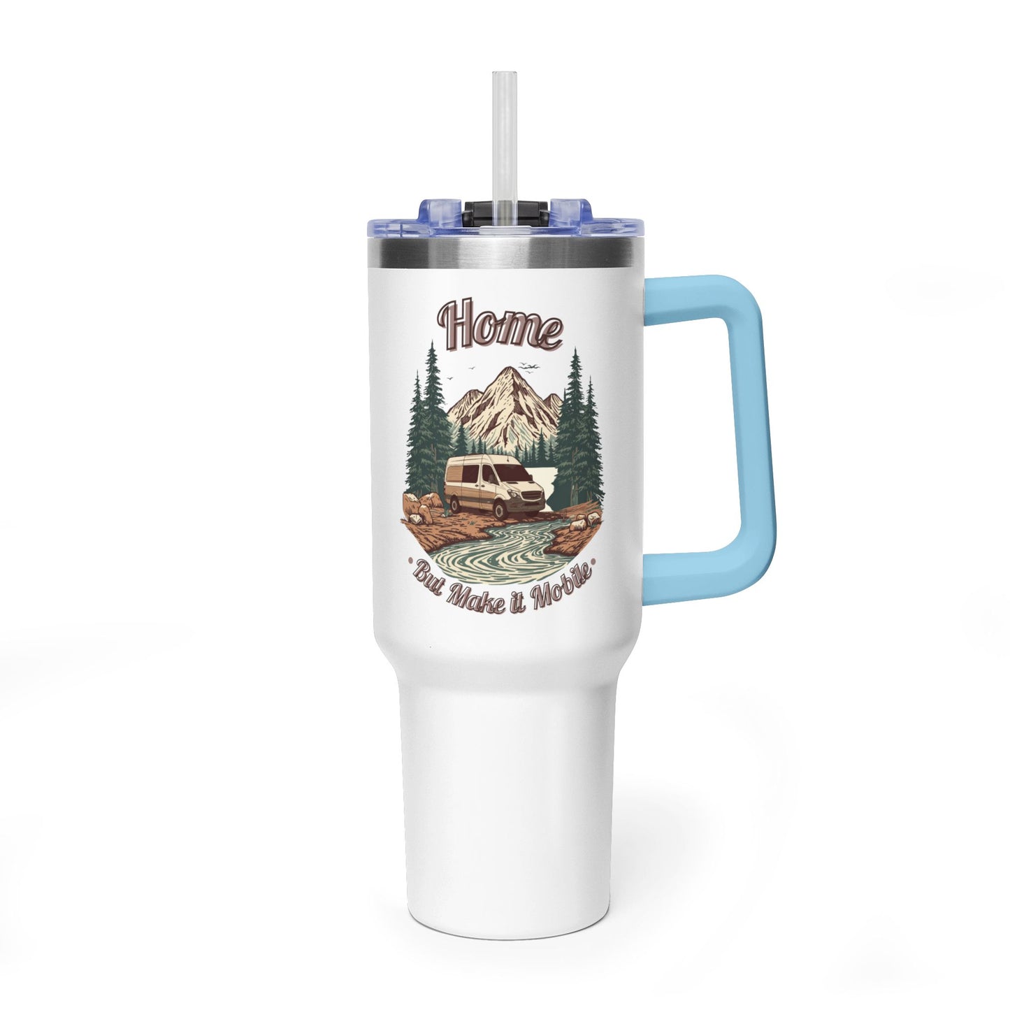 Home But Make It Mobile — Sprintervan 40oz Tumbler with Handle & Straw