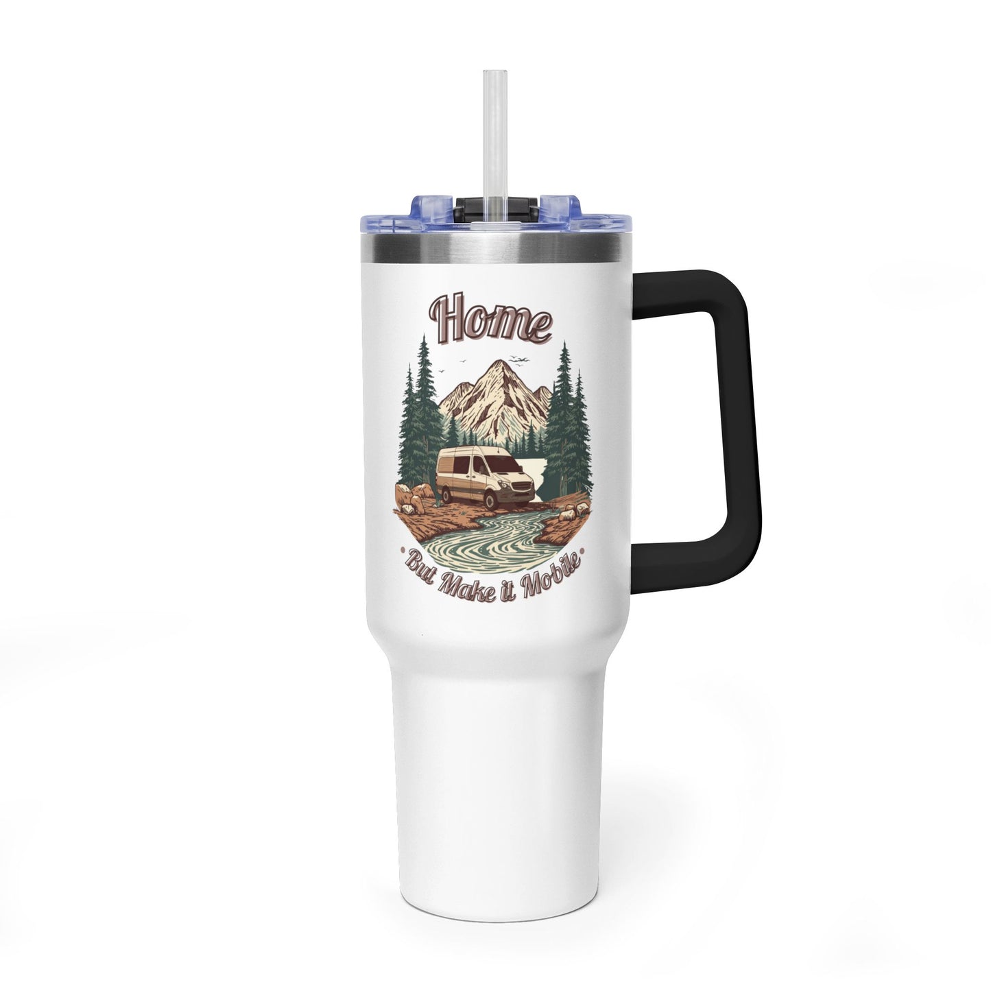 Home But Make It Mobile — Sprintervan 40oz Tumbler with Handle & Straw