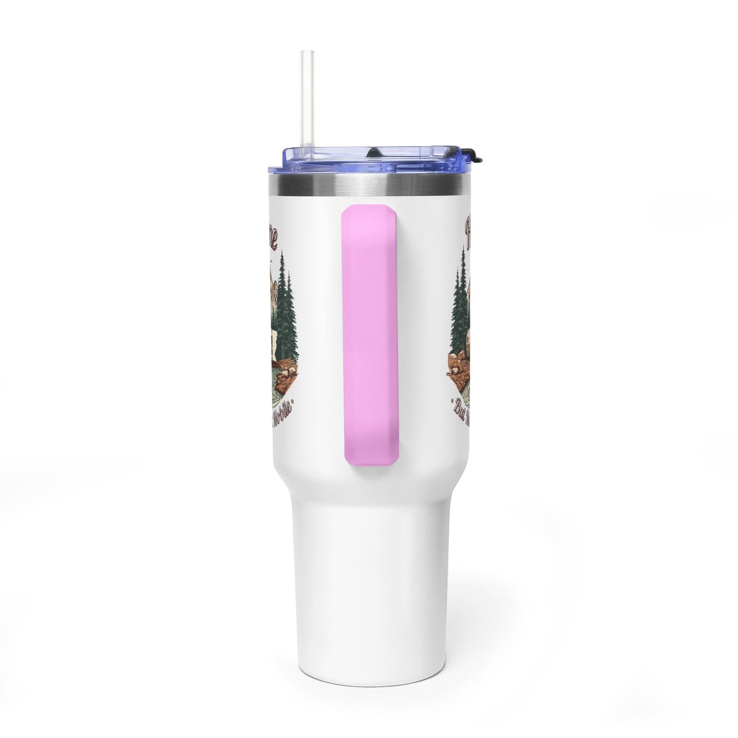 Home But Make It Mobile —  Travel Trailer 40oz Tumbler with Handle & Straw