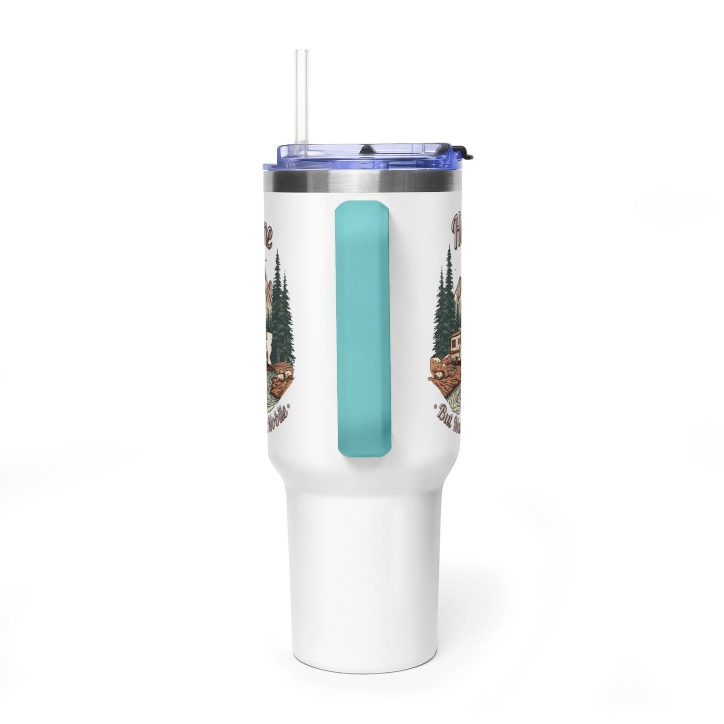 Home But Make It Mobile — Class C Motorhome 40oz Tumbler with Handle & Straw