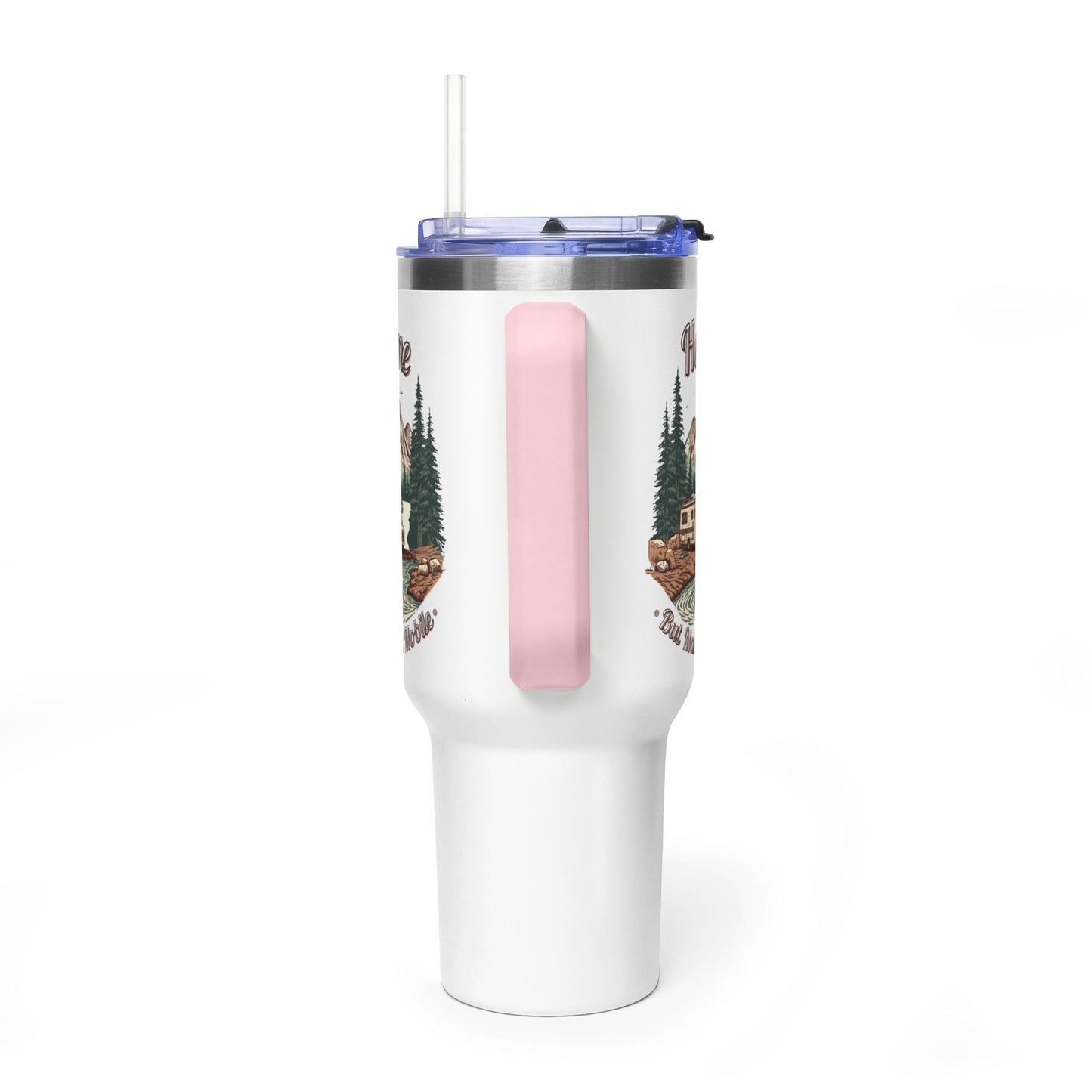 Home But Make It Mobile — Class C Motorhome 40oz Tumbler with Handle & Straw