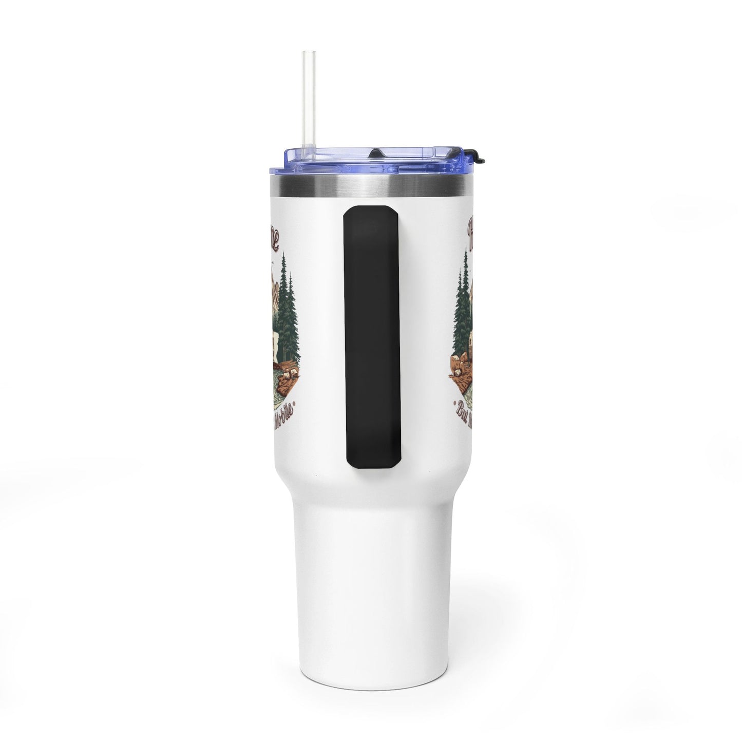Home But Make It Mobile —  Travel Trailer 40oz Tumbler with Handle & Straw