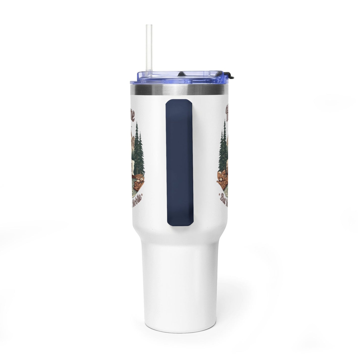 Home But Make It Mobile —  Travel Trailer 40oz Tumbler with Handle & Straw