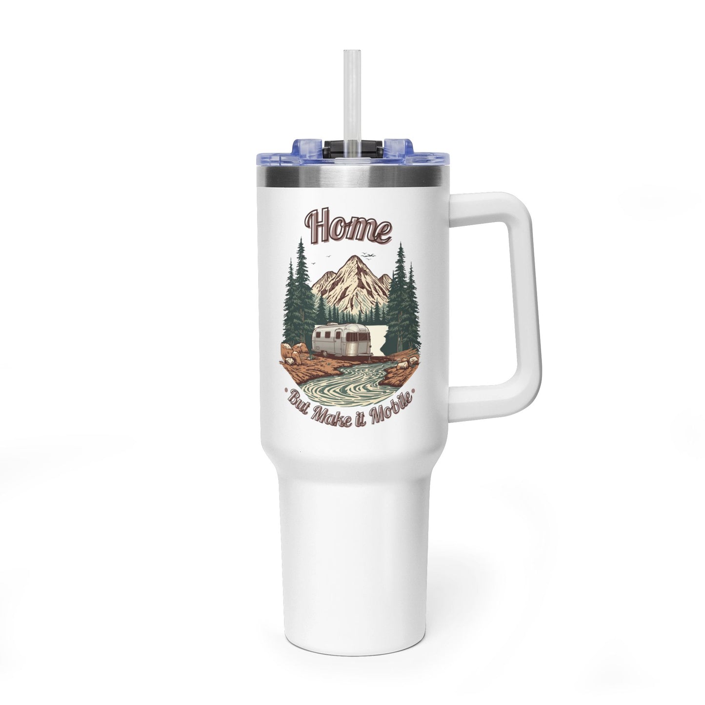 Home But Make It Mobile — Airstream 40oz Tumbler with Handle & Straw