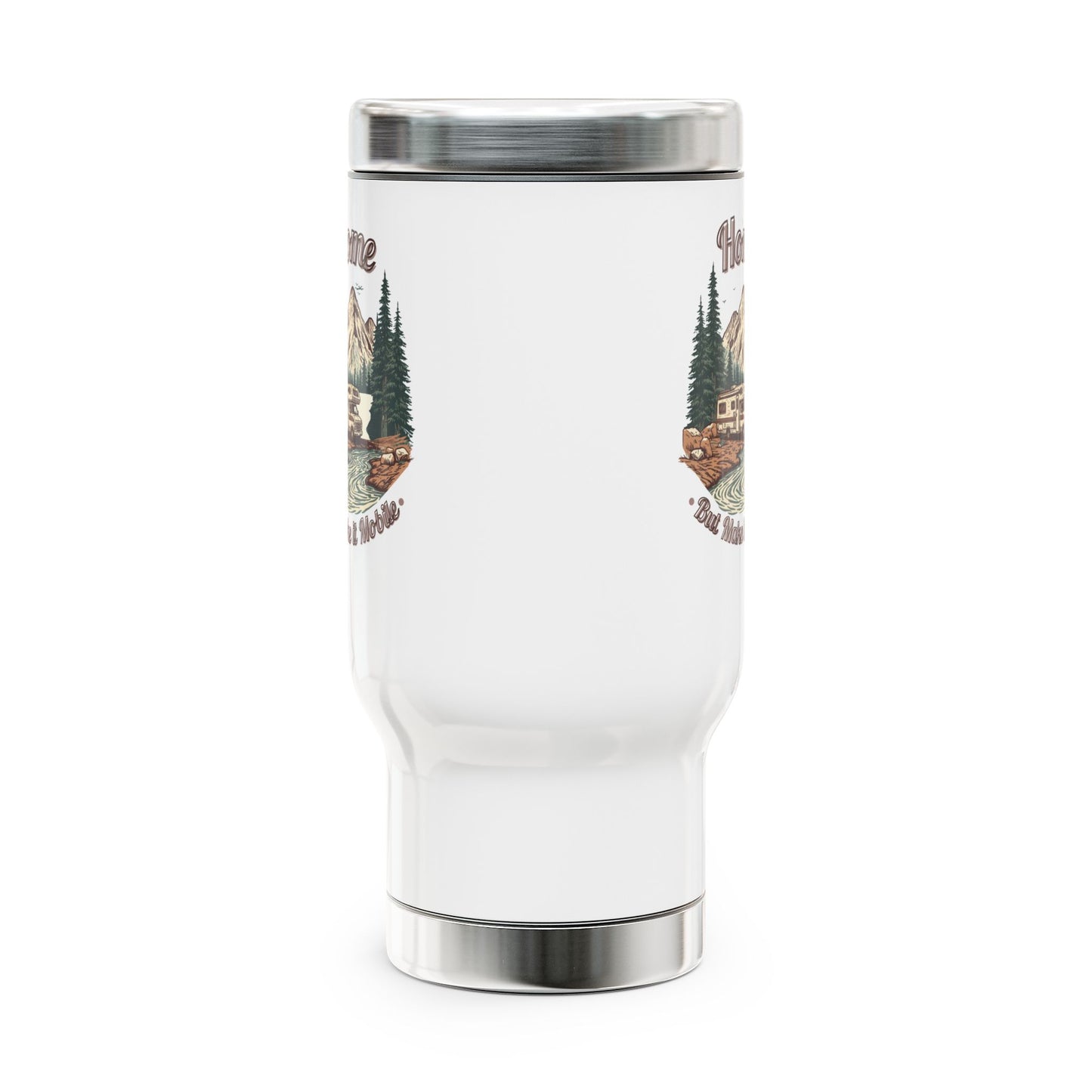 Home But Make It Mobile — Class C Motorhome Travel Mug with Handle | 14oz