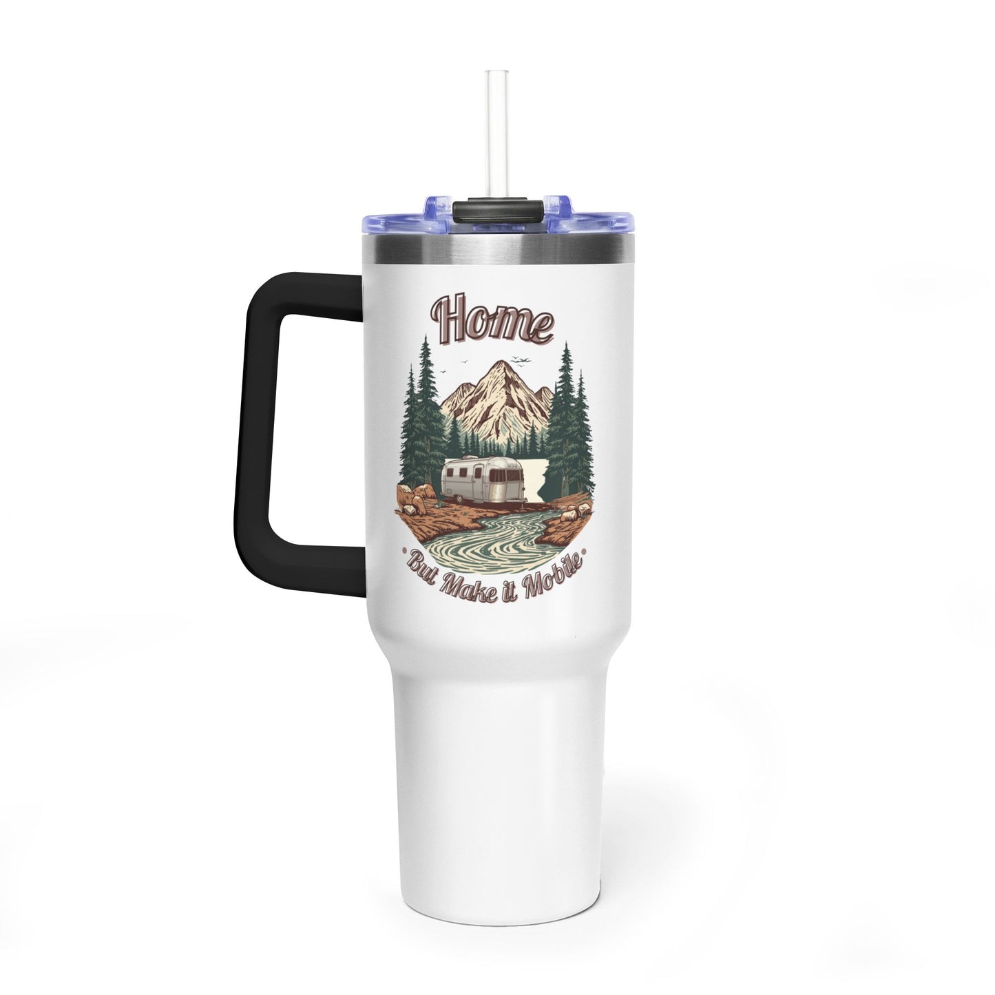 Home But Make It Mobile — Airstream 40oz Tumbler with Handle & Straw