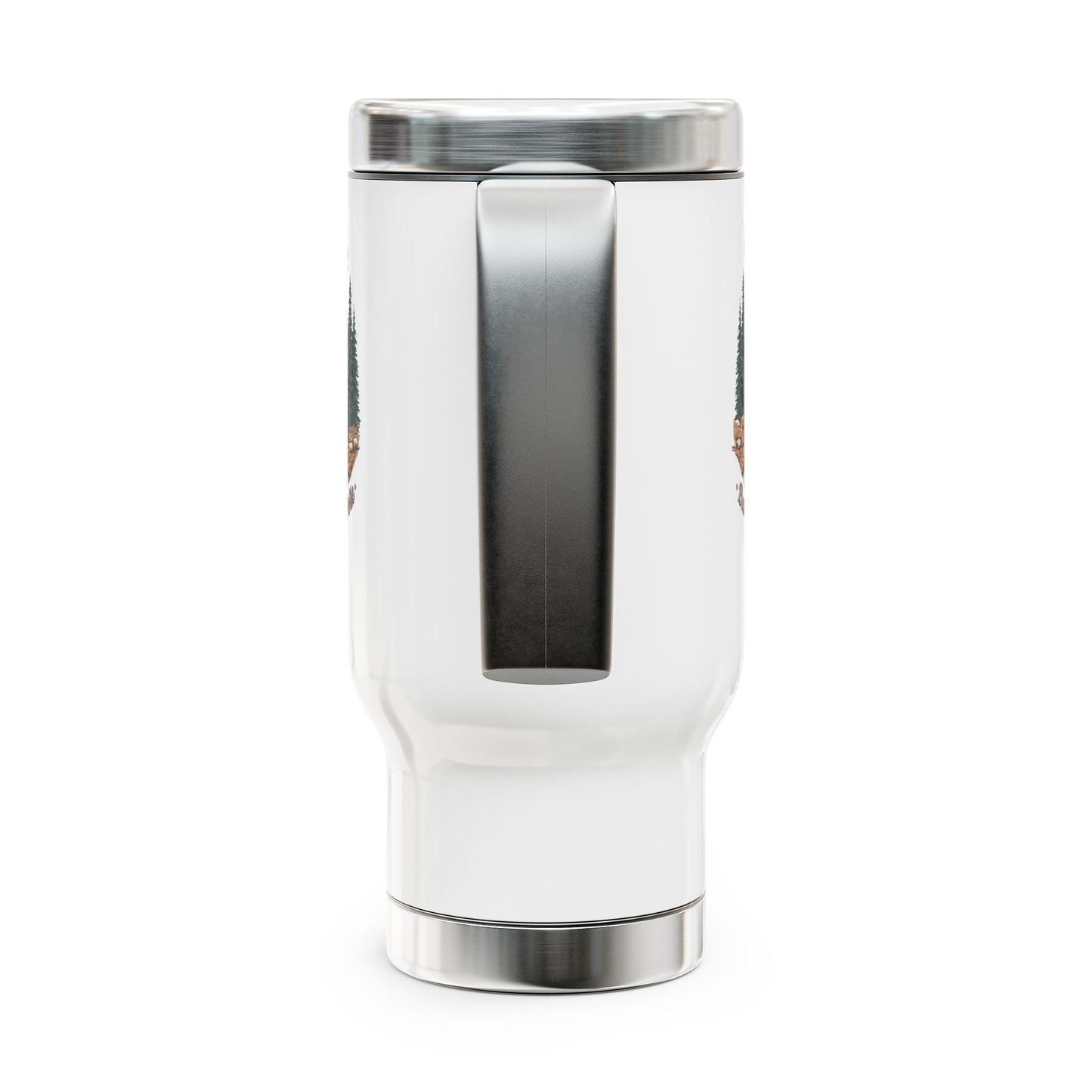 Home But Make It Mobile — Travel Trailer Travel Mug with Handle | 14oz