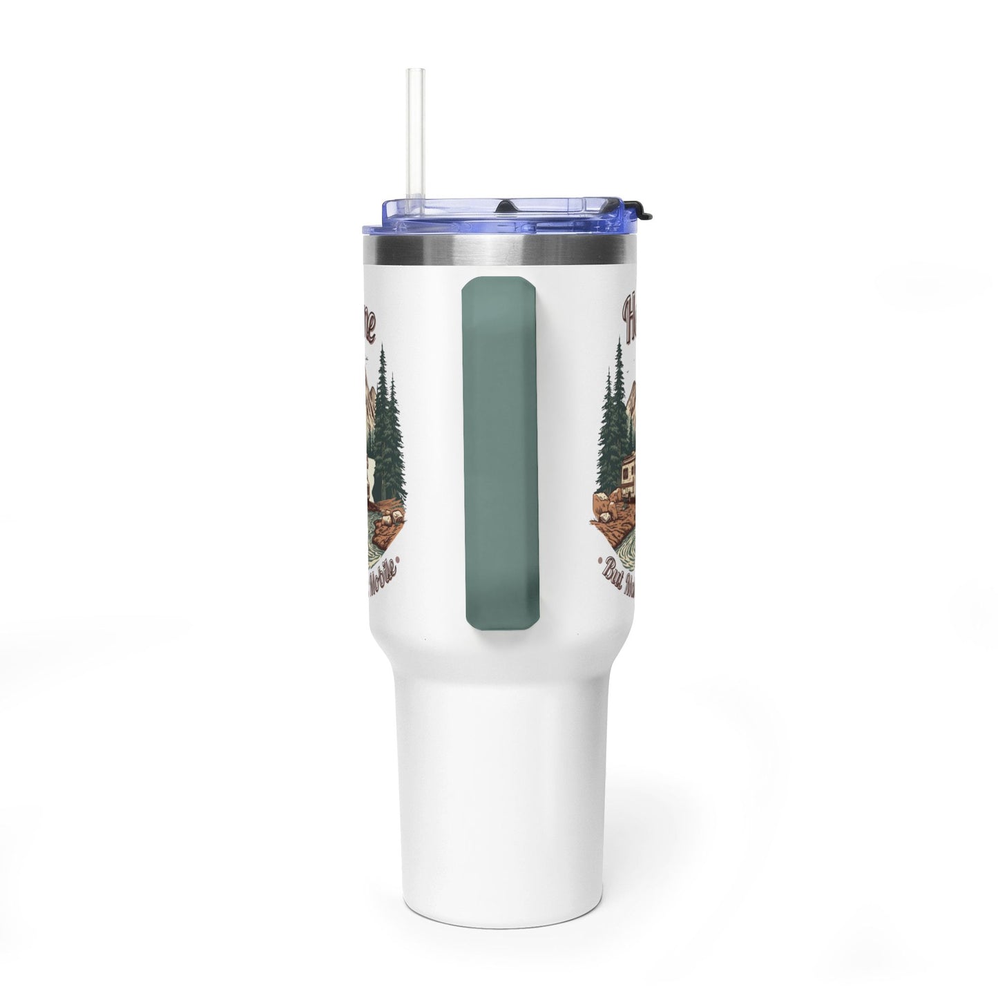 Home But Make It Mobile — Class C Motorhome 40oz Tumbler with Handle & Straw