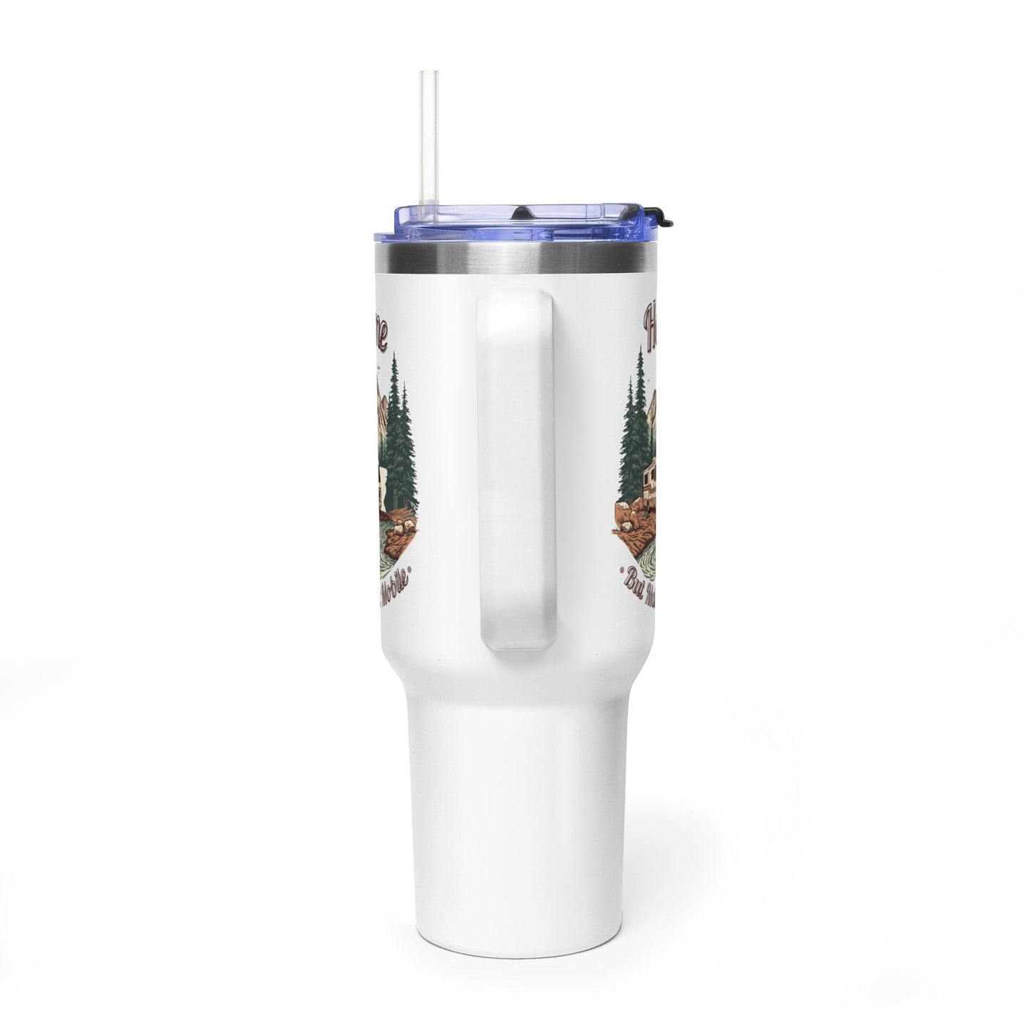 Home But Make It Mobile — Vintage Class A Motorhome 40oz Tumbler with Handle & Straw