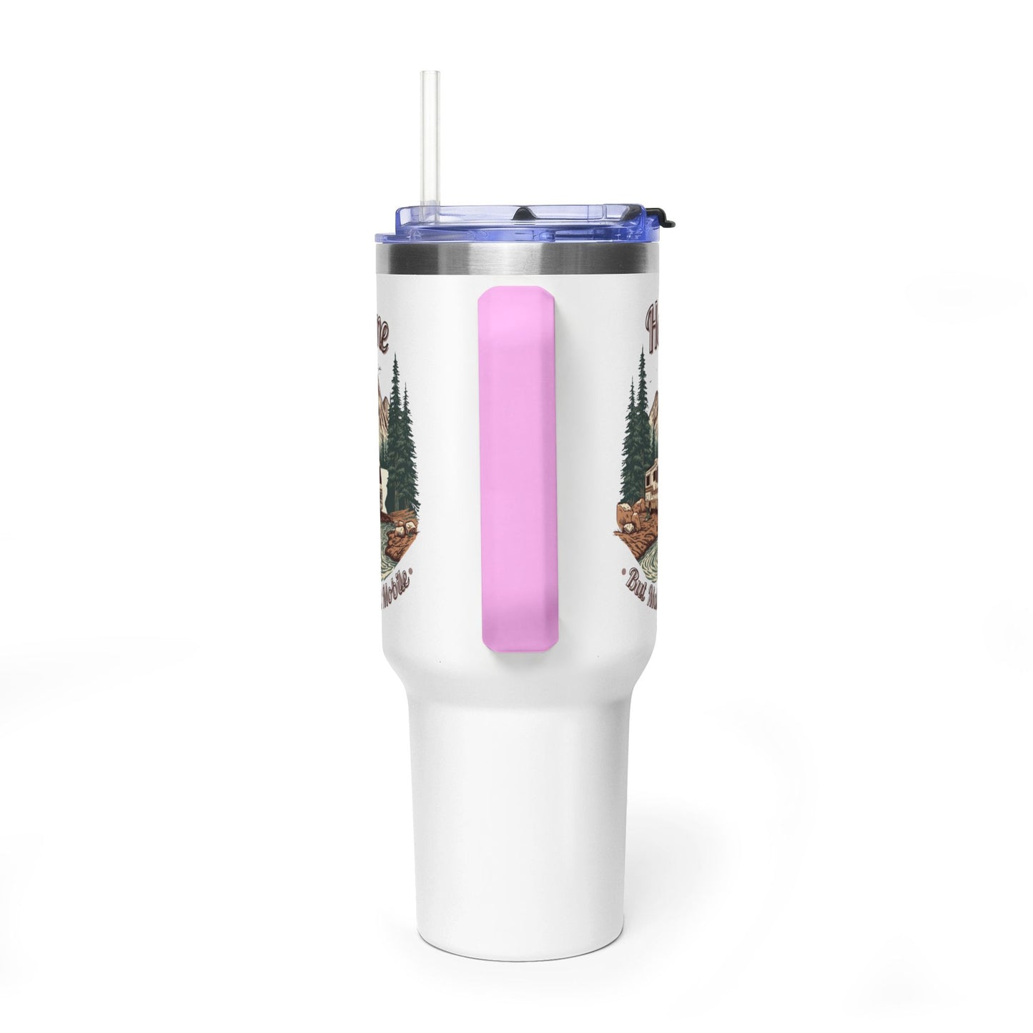 Home But Make It Mobile — Vintage Class A Motorhome 40oz Tumbler with Handle & Straw