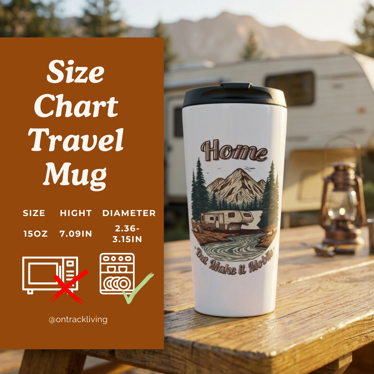 Travel Mug — 'Home But Make It Mobile' 5th Wheel