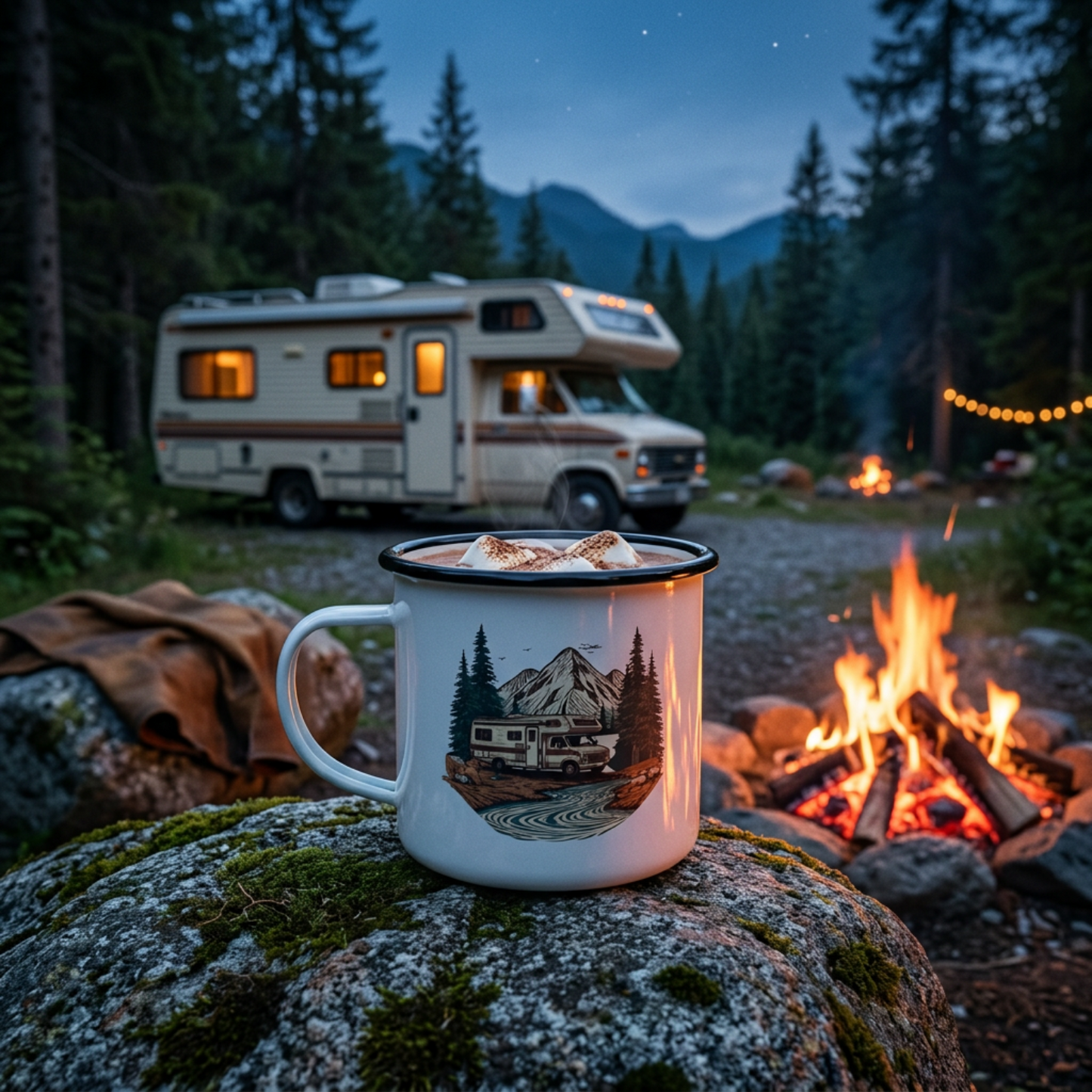 Home But Make It Mobile — Class C Motorhome Enamel Camp Mug