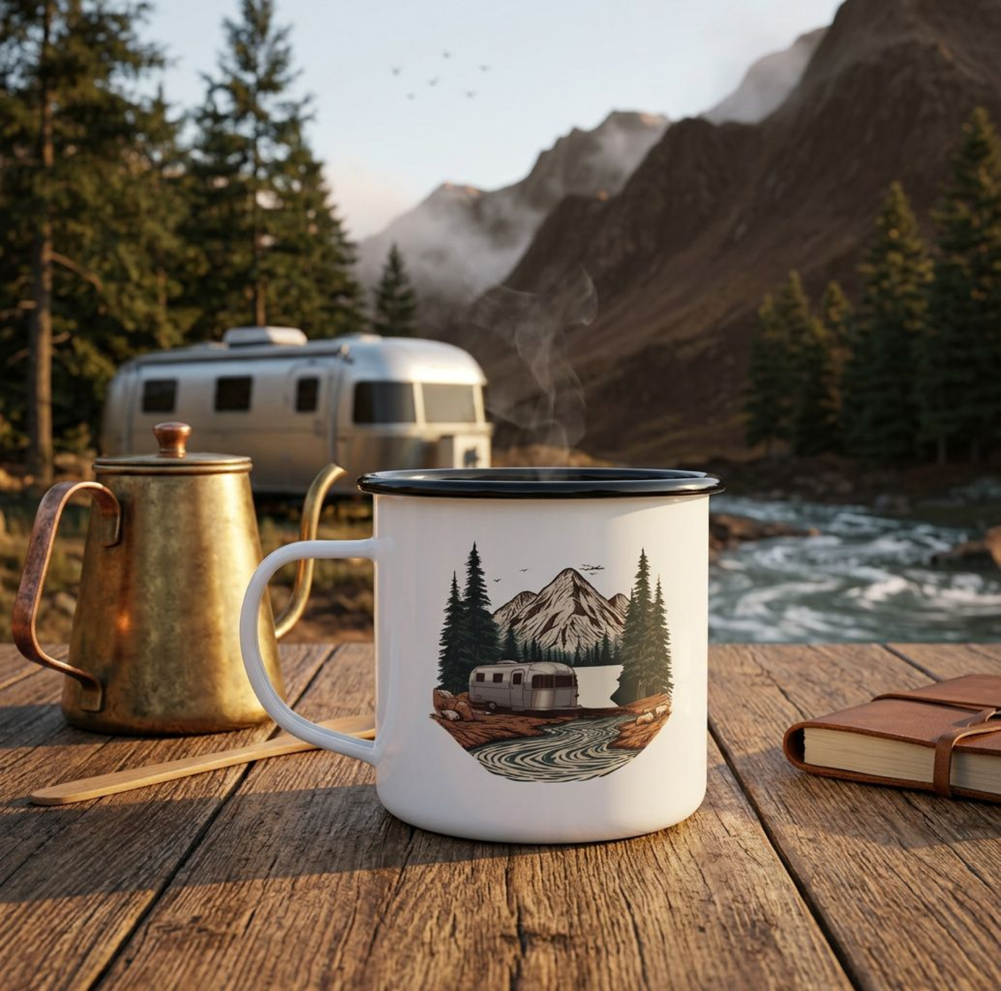 Home But Make It Mobile — Airstream Enamel Camp Mug