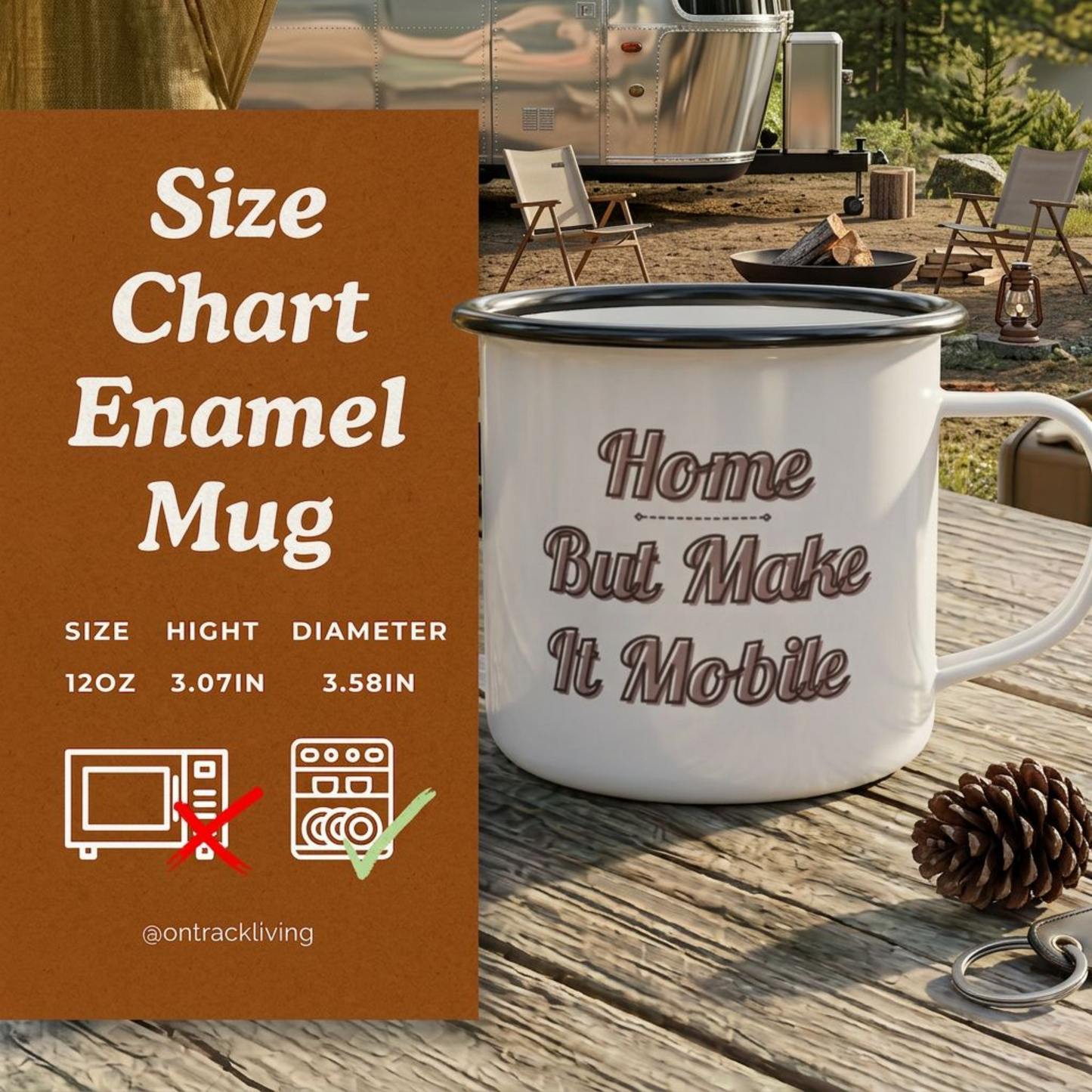 Home But Make It Mobile — Airstream Enamel Camp Mug
