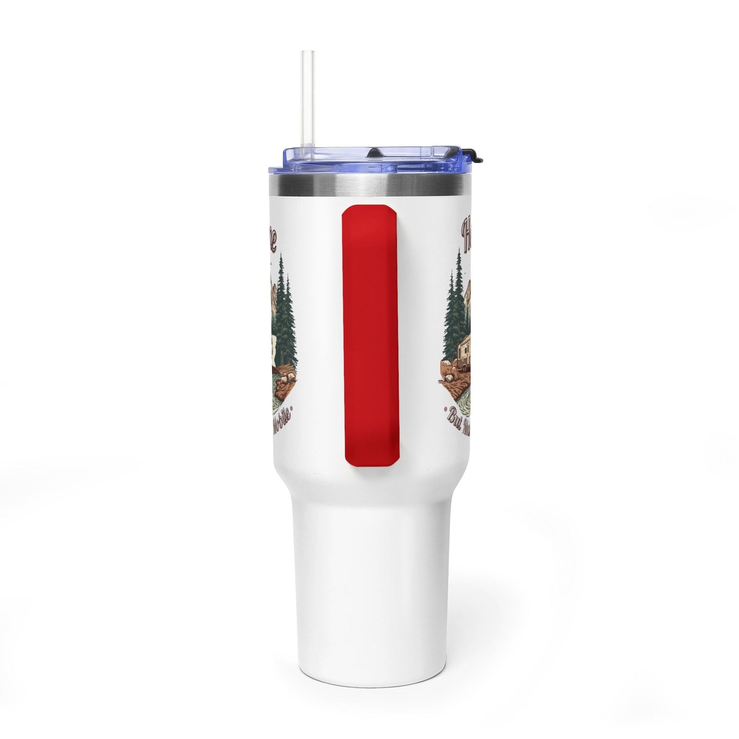 Home But Make It Mobile — 5th Wheel 40oz Tumbler with Handle & Straw