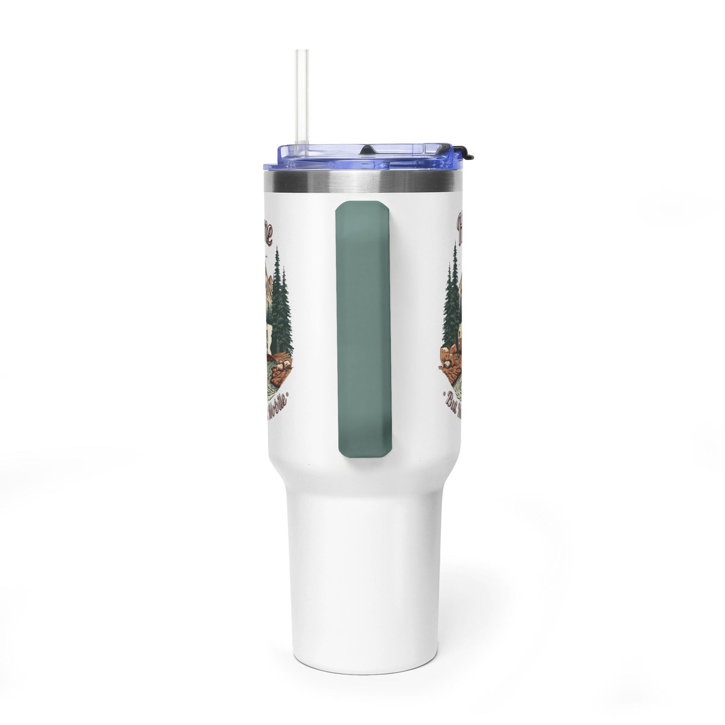 Home But Make It Mobile —  Travel Trailer 40oz Tumbler with Handle & Straw