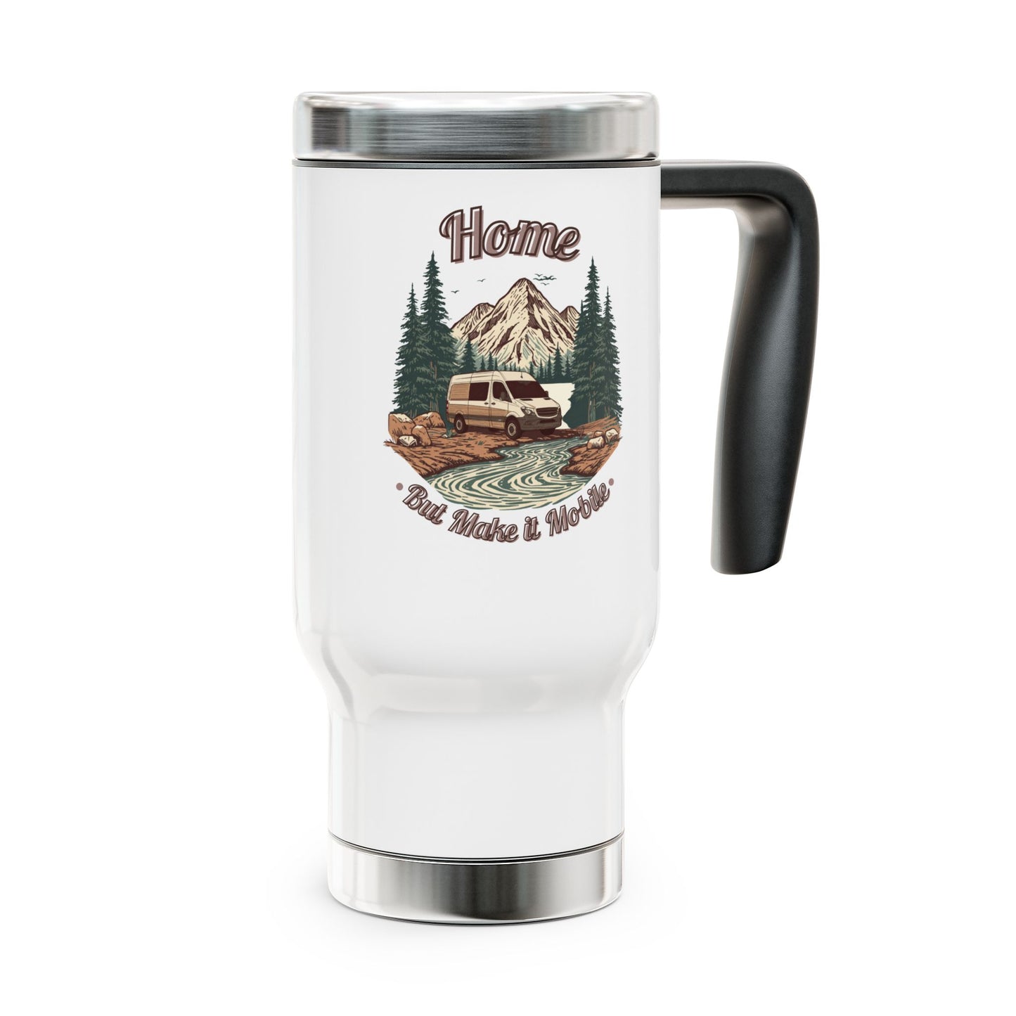 Home But Make It Mobile — Sprintervan Travel Mug with Handle | 14oz