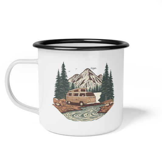 Home But Make It Mobile — Campervan Enamel Camp Mug