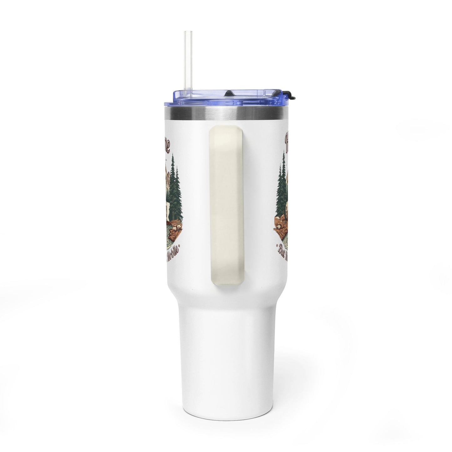 Home But Make It Mobile —  Travel Trailer 40oz Tumbler with Handle & Straw