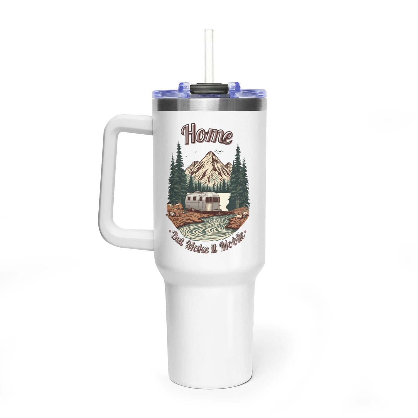 Home But Make It Mobile — Airstream 40oz Tumbler with Handle & Straw