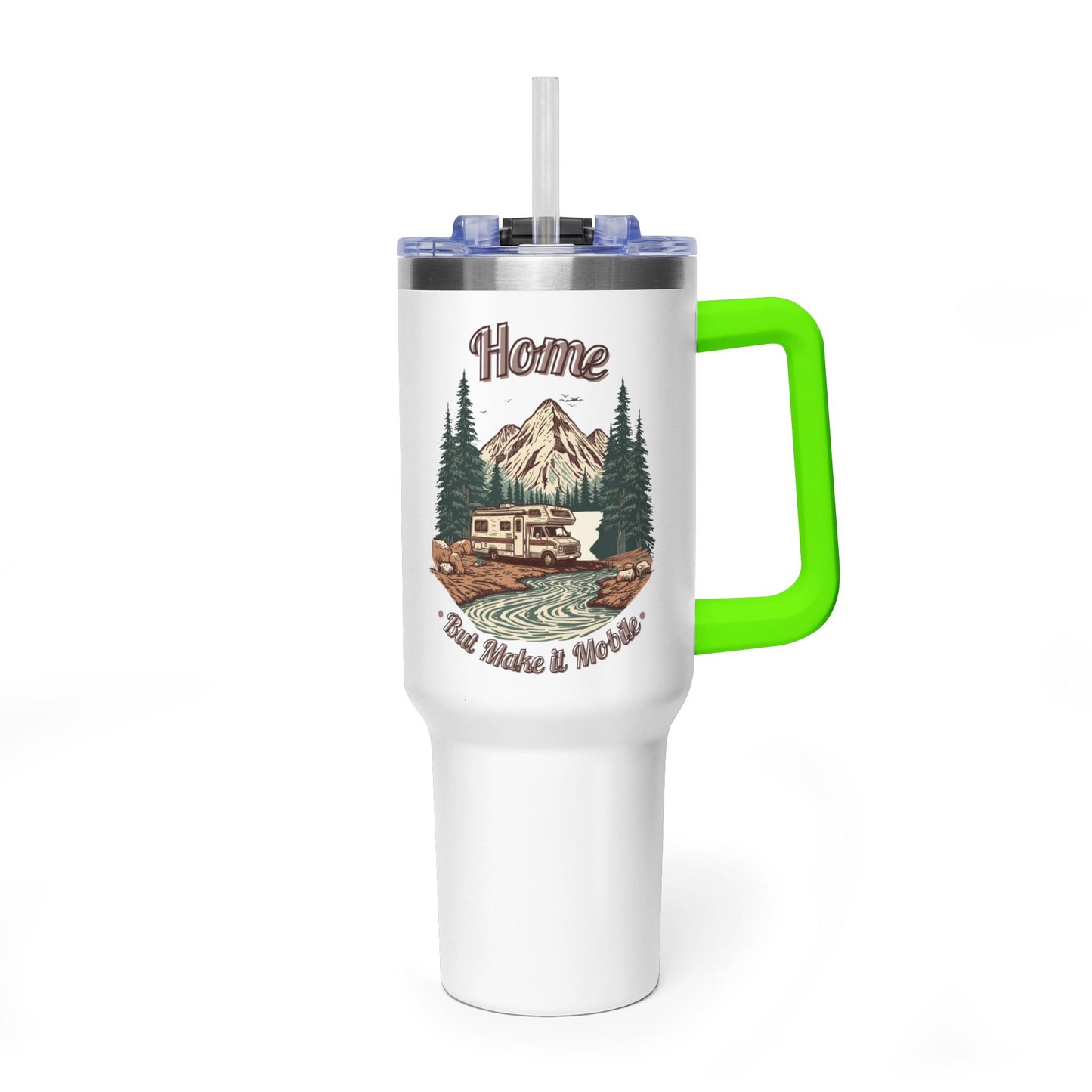 Home But Make It Mobile — Class C Motorhome 40oz Tumbler with Handle & Straw