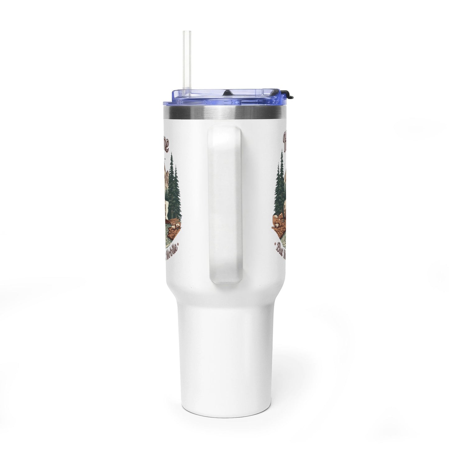Home But Make It Mobile —  Travel Trailer 40oz Tumbler with Handle & Straw