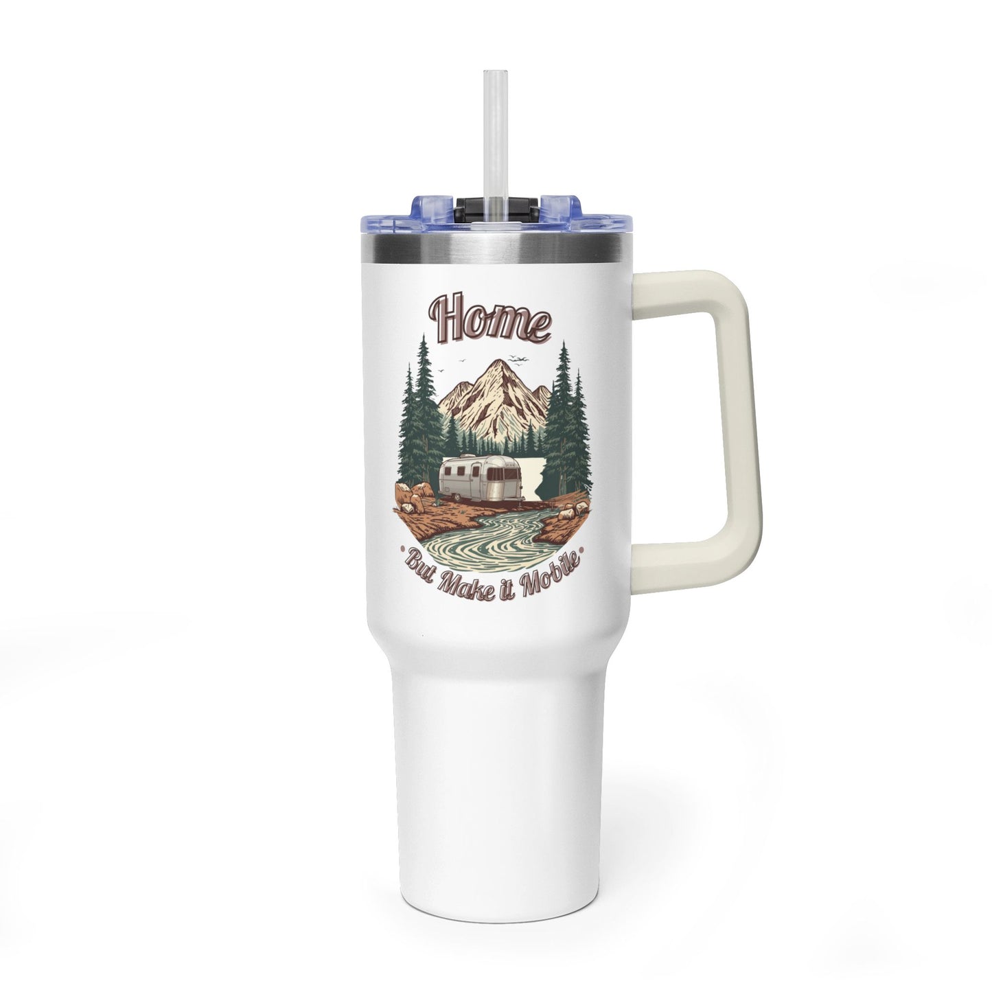Home But Make It Mobile — Airstream 40oz Tumbler with Handle & Straw