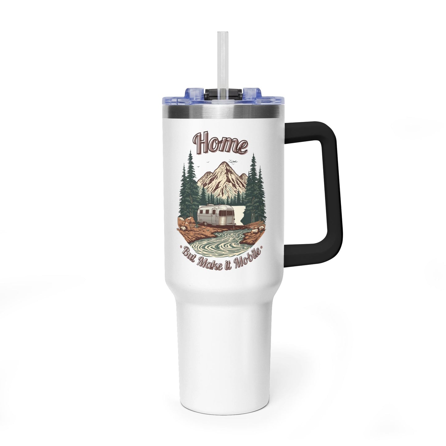 Home But Make It Mobile — Airstream 40oz Tumbler with Handle & Straw