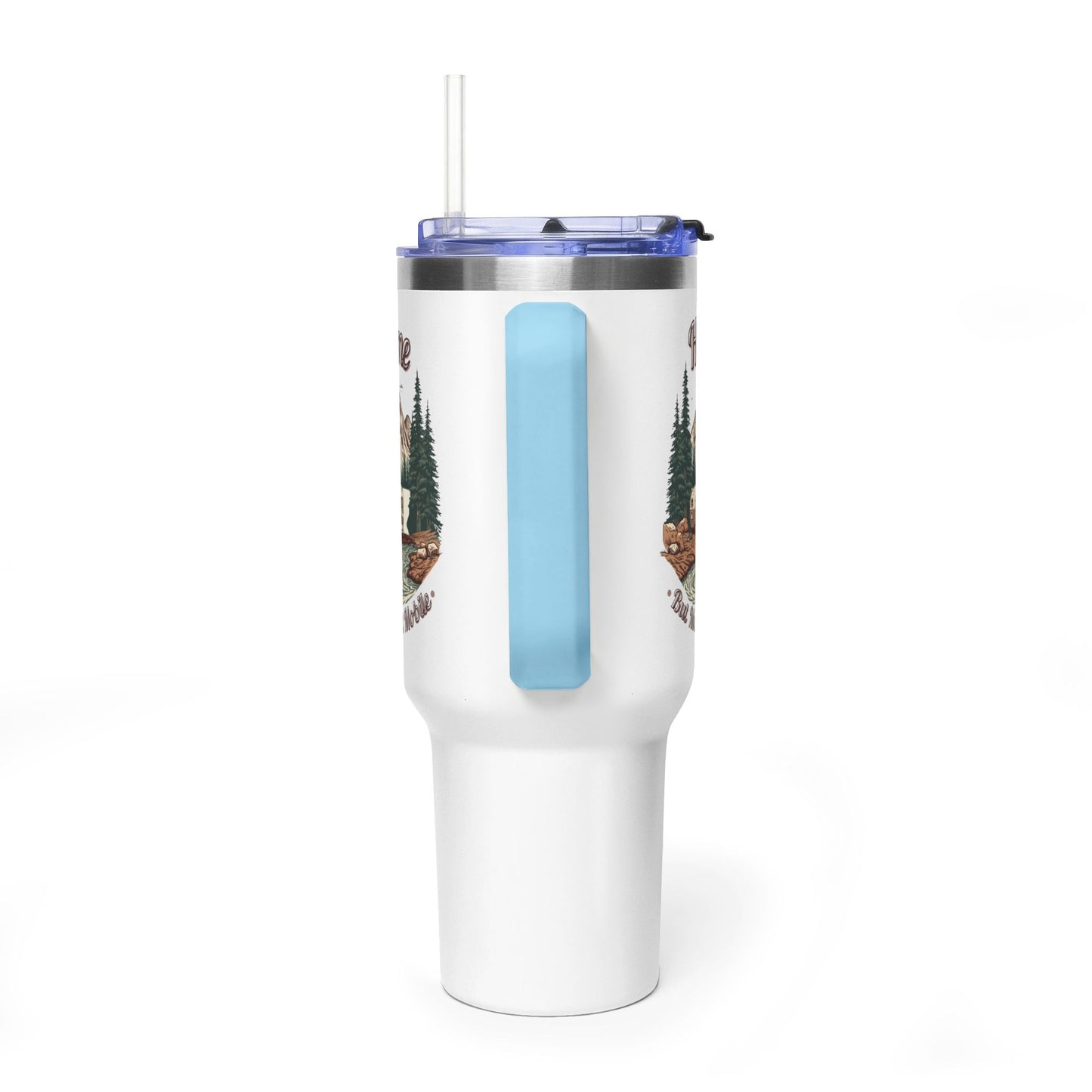 Home But Make It Mobile —  Travel Trailer 40oz Tumbler with Handle & Straw