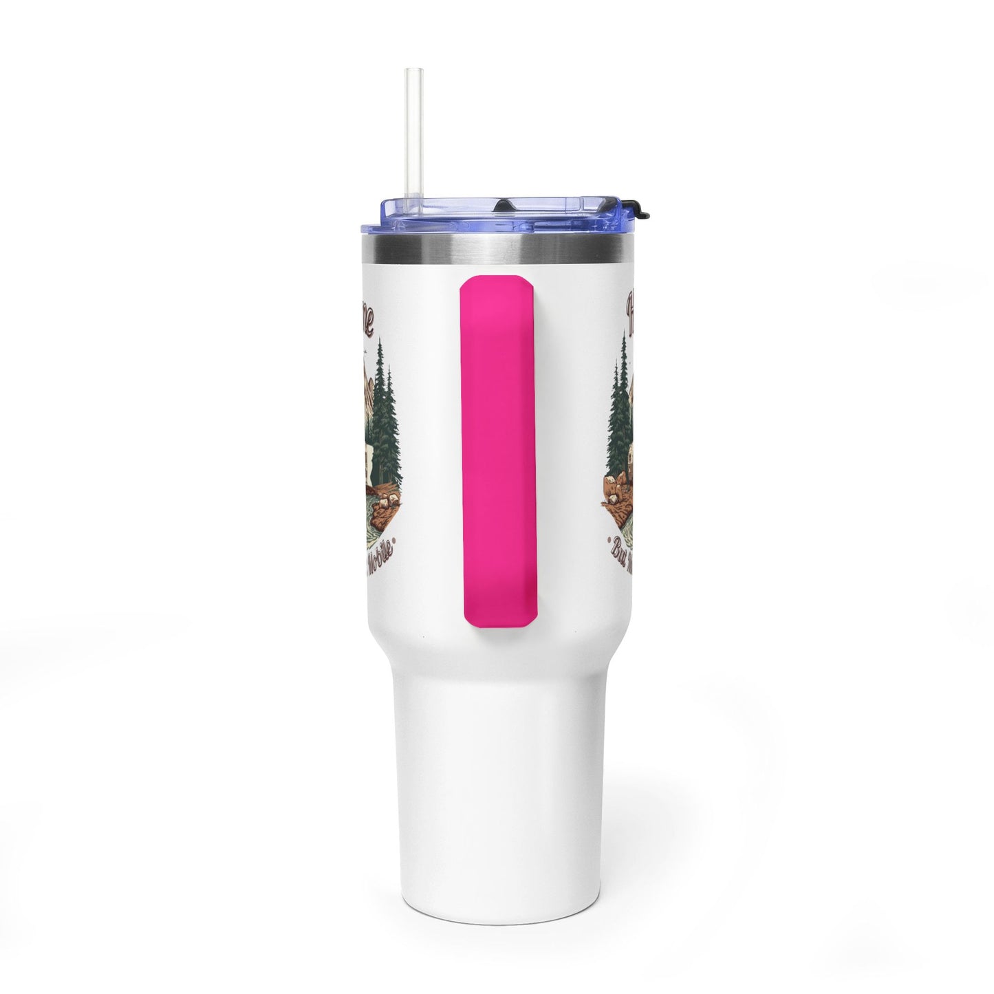 Home But Make It Mobile —  Travel Trailer 40oz Tumbler with Handle & Straw