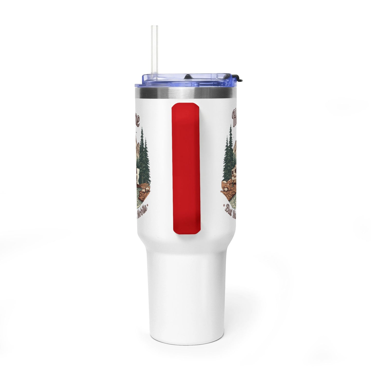 Home But Make It Mobile — Vintage Class A Motorhome 40oz Tumbler with Handle & Straw