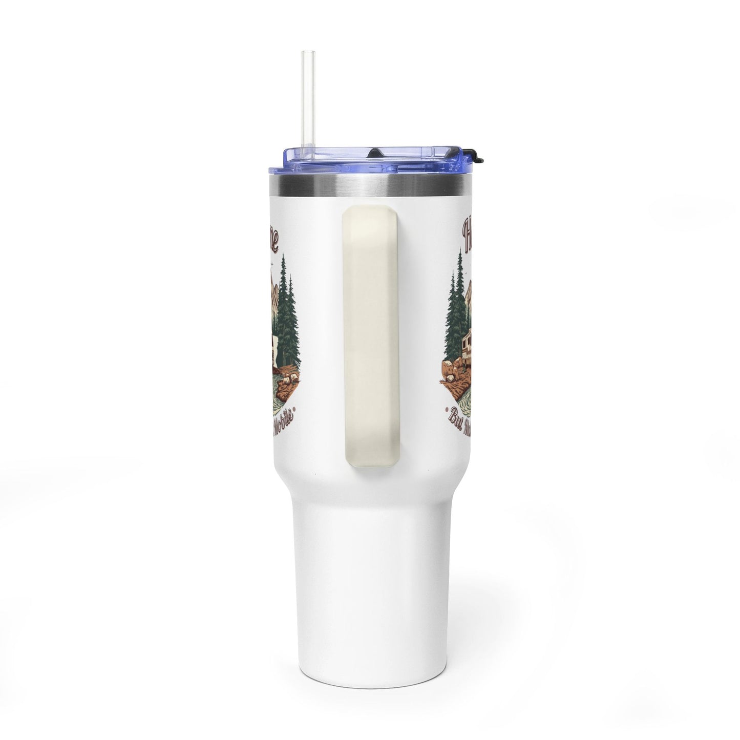 Home But Make It Mobile — Vintage Class A Motorhome 40oz Tumbler with Handle & Straw