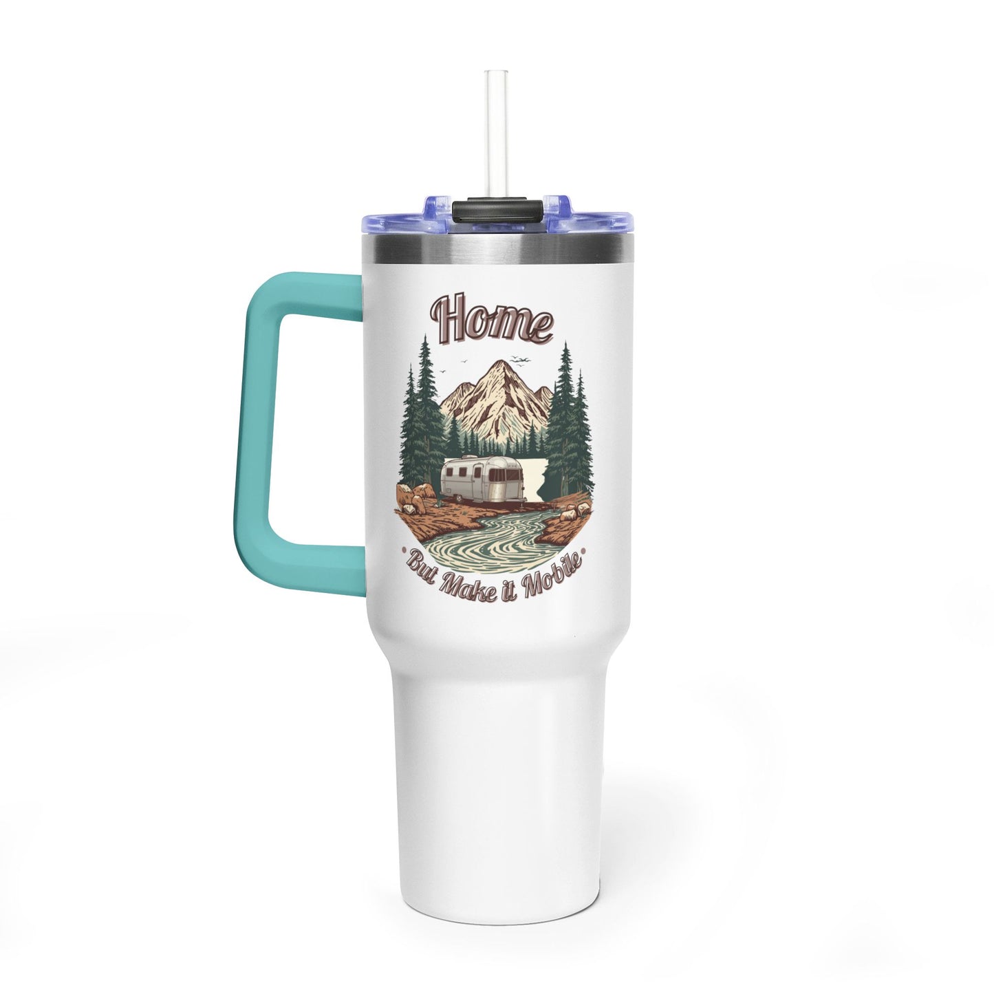 Home But Make It Mobile — Airstream 40oz Tumbler with Handle & Straw