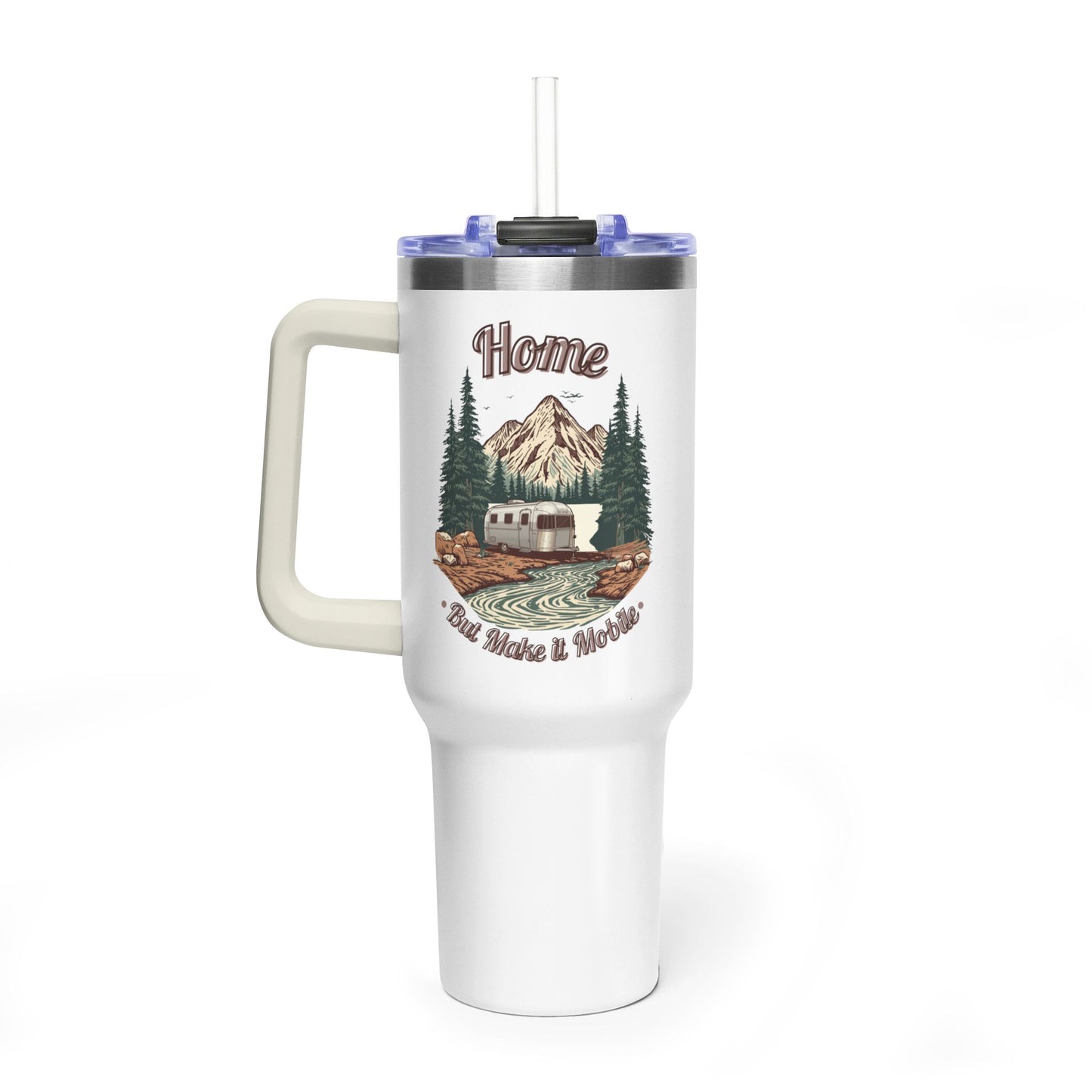 Home But Make It Mobile — Airstream 40oz Tumbler with Handle & Straw