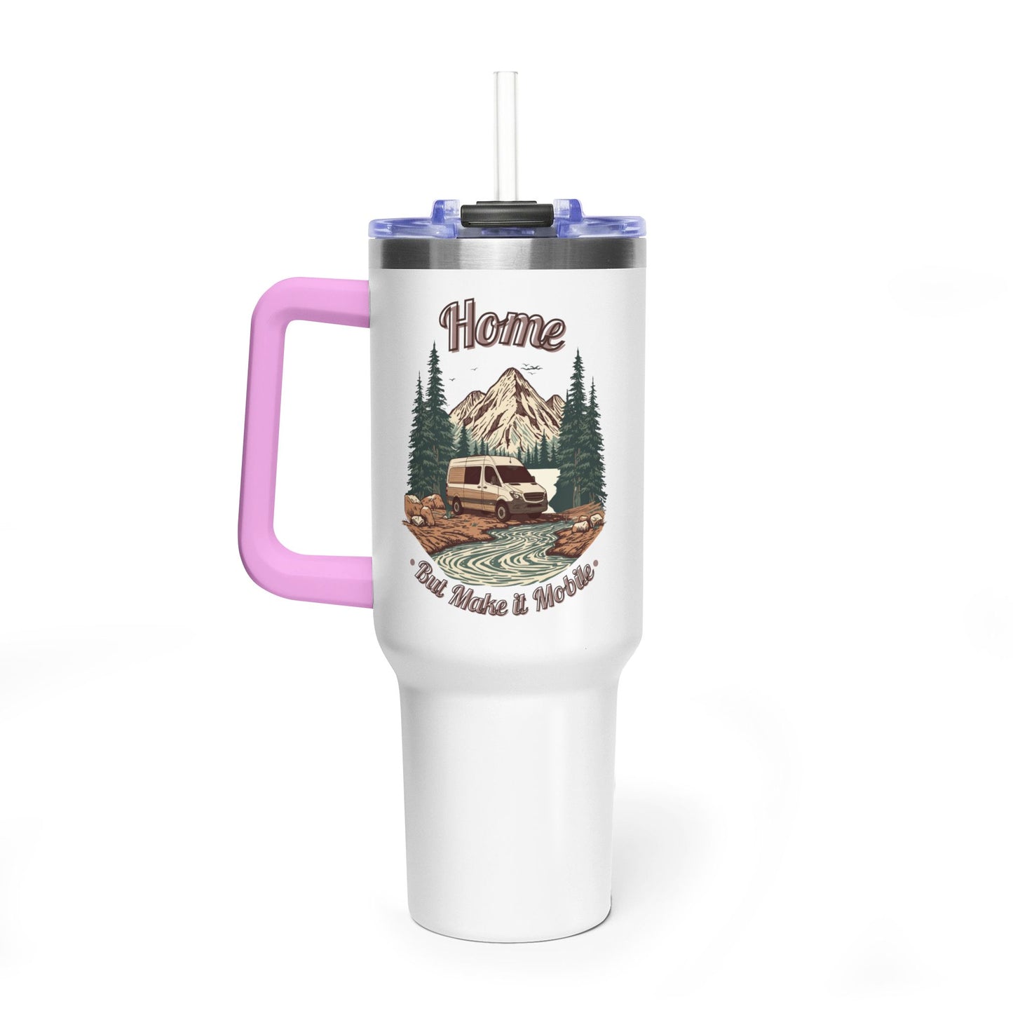 Home But Make It Mobile — Sprintervan 40oz Tumbler with Handle & Straw