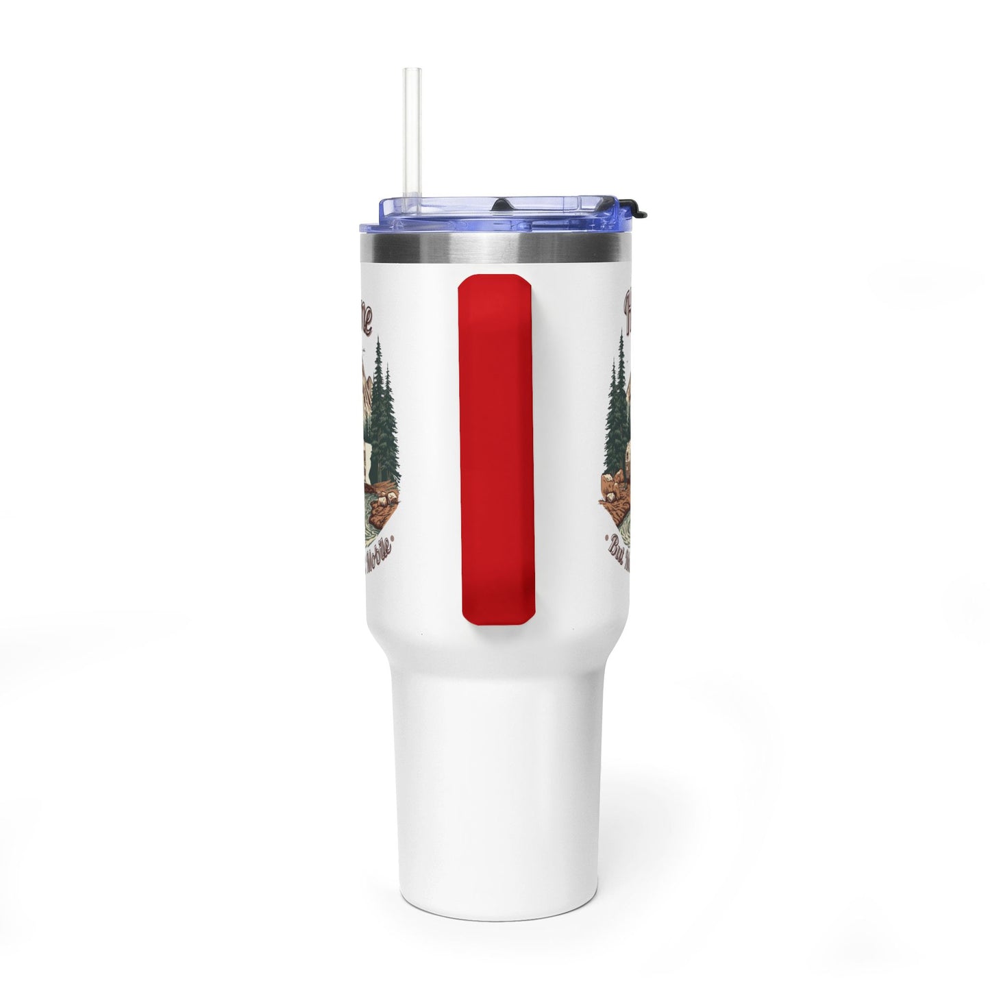 Home But Make It Mobile —  Travel Trailer 40oz Tumbler with Handle & Straw