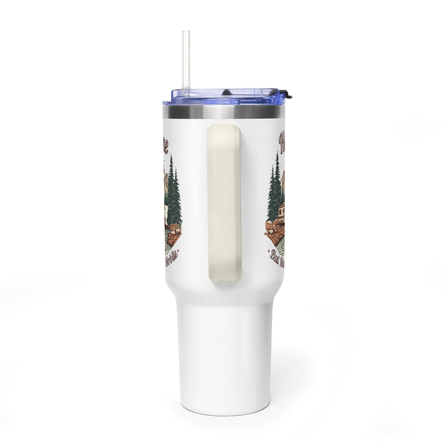 Home But Make It Mobile — Class C Motorhome 40oz Tumbler with Handle & Straw